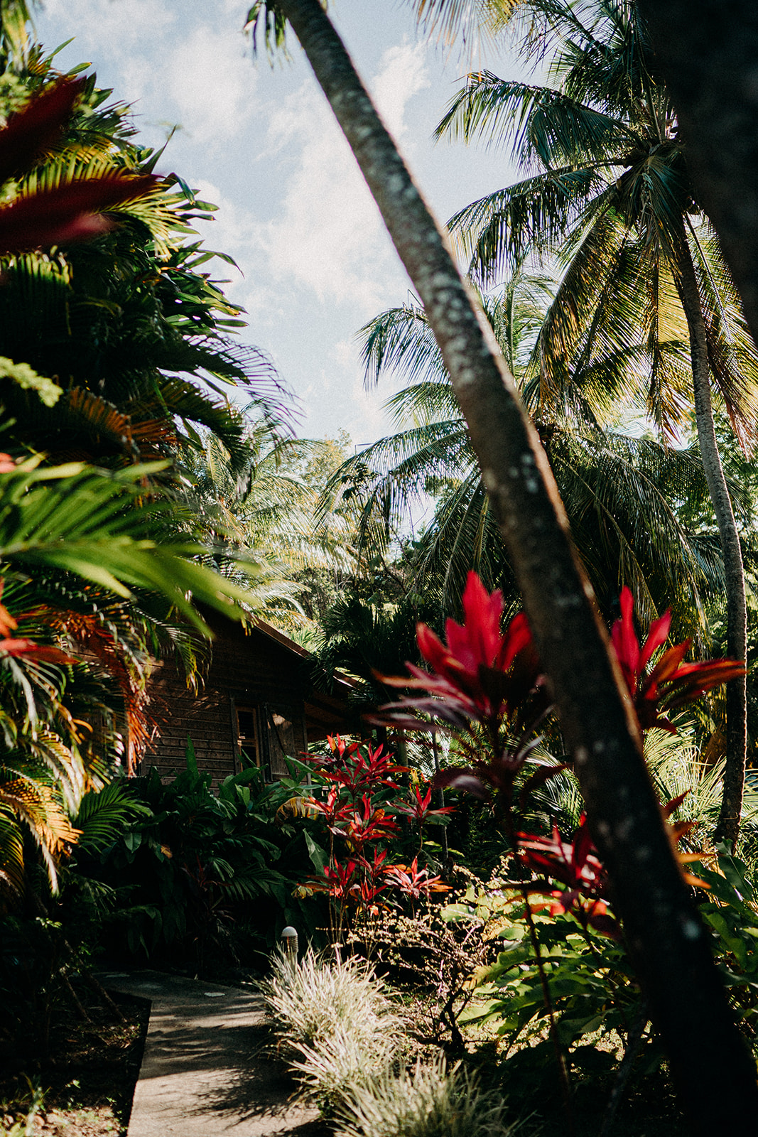 entrée de la villa Ti Kaz Bwa en Guadeloupe